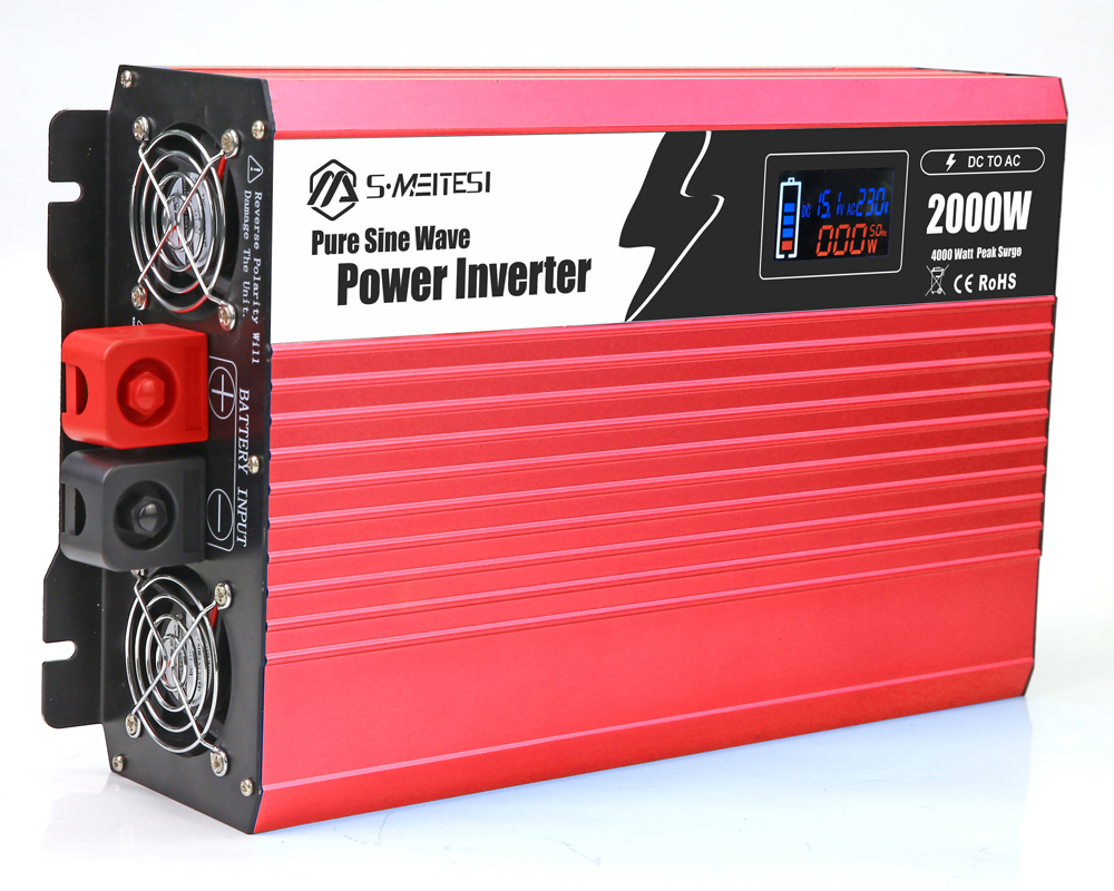 Battery Backup Inverter 2000W – Connect Solar Panels (Requires Separate MPPT Controller)