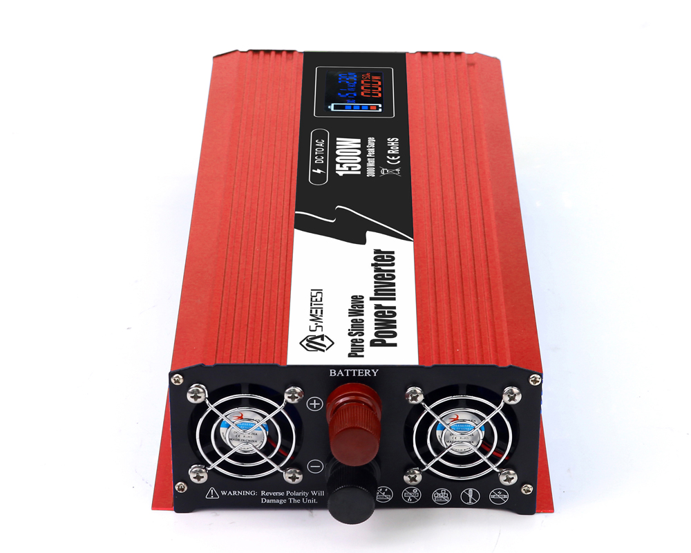 12V Solar-Ready Battery Inverter 1500W, No MPPT, for Camping/RV Backup