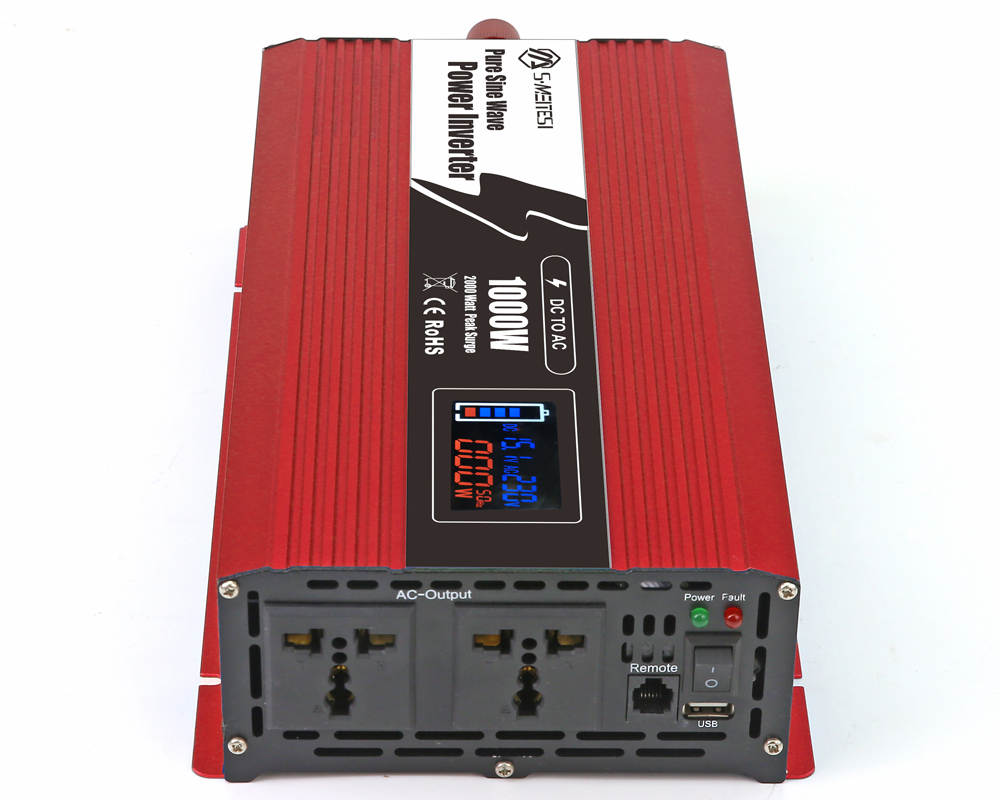 RV Backup Solar Inverter 1000W – No MPPT, Plug-and-Play for 12V/24V/48V Batteries