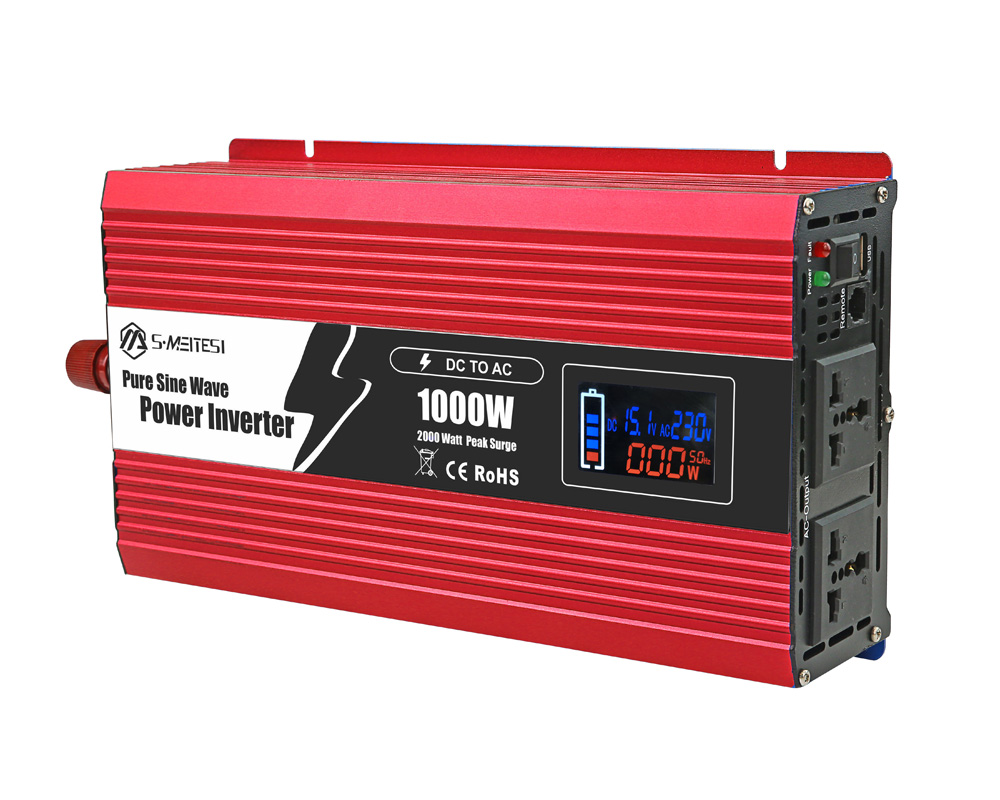 RV Backup Solar Inverter 1000W – No MPPT, Plug-and-Play for 12V/24V/48V Batteries