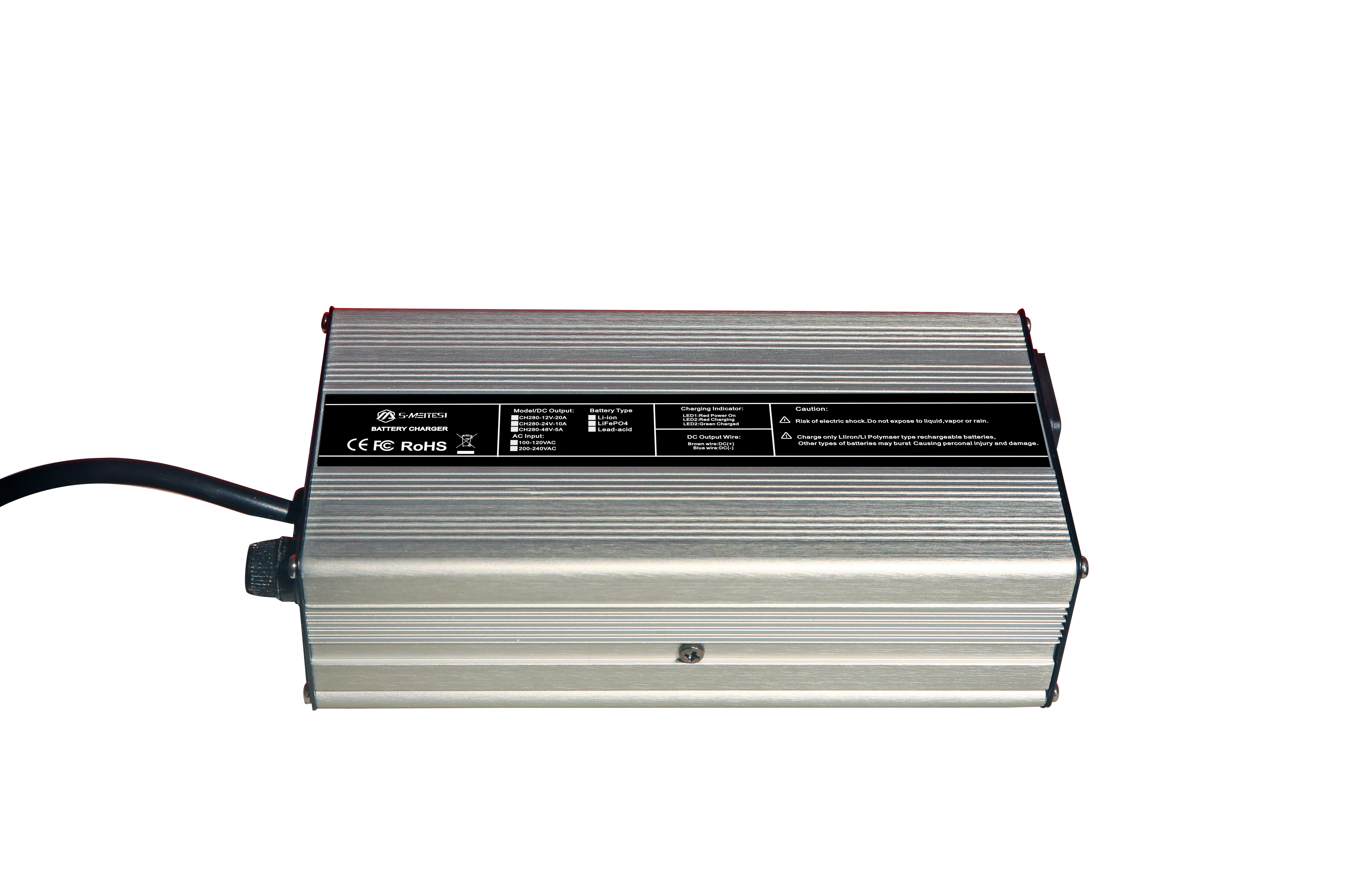 CH280 Multi - Voltage Chargers: 12V 20A/24V 10A/48V 4.5A, Customizable AC & DC Interfaces
