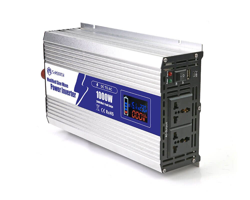 1000W LCD Modified Sine Wave Inverter - See AC Run Time While Camping