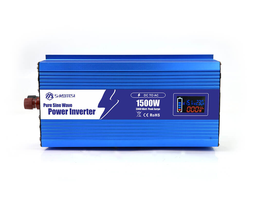 Camping Battery Inverter 1500W with LCD – Track Battery Charge & Device Usage, 3-Day Battery at a Glance
