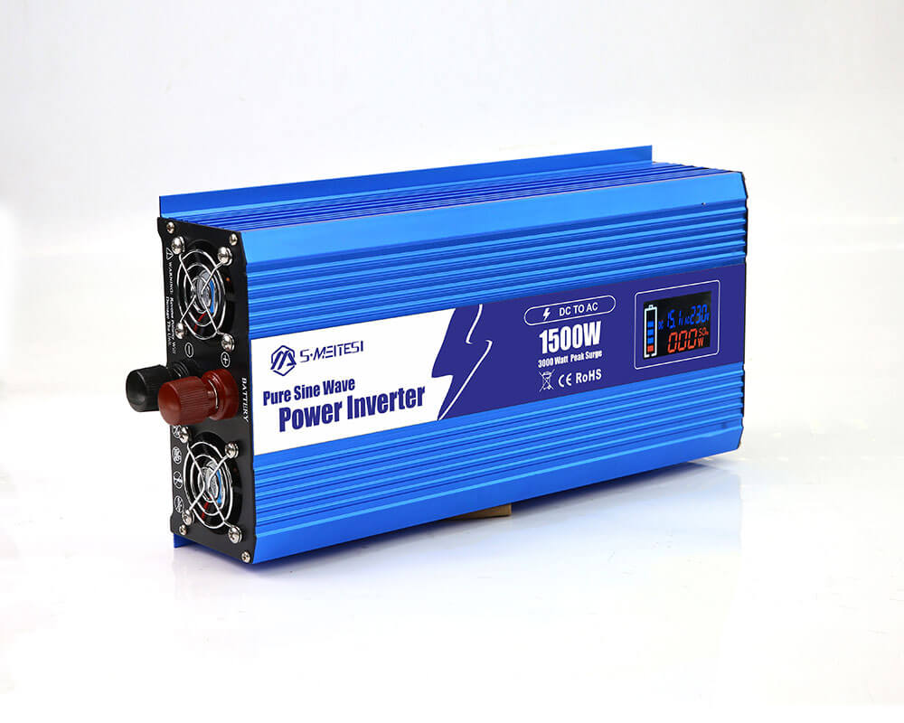 Camping Battery Inverter 1500W with LCD – Track Battery Charge & Device Usage, 3-Day Battery at a Glance