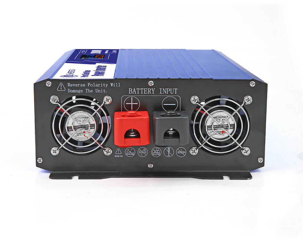 RV Off-Grid Inverter 2000W – LCD Screen Shows AC Run Time, Silent Cooling for Night Use